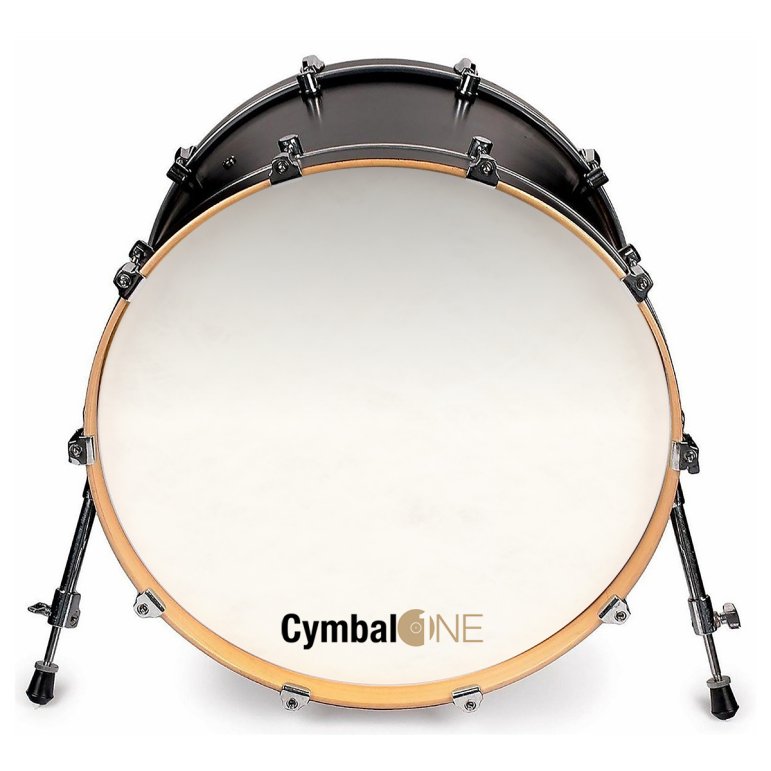 CymbalOne Logo til stortrommen - Sort logo til lyst skind.