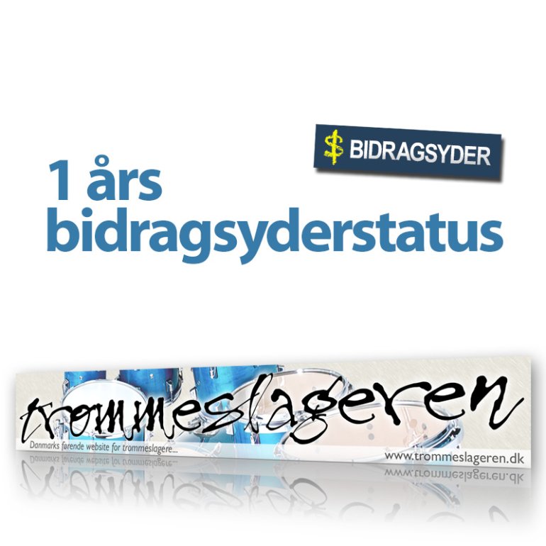 1 års bidragsyderstatus - trommeslageren.dk - køb den på CymbalOne.dk