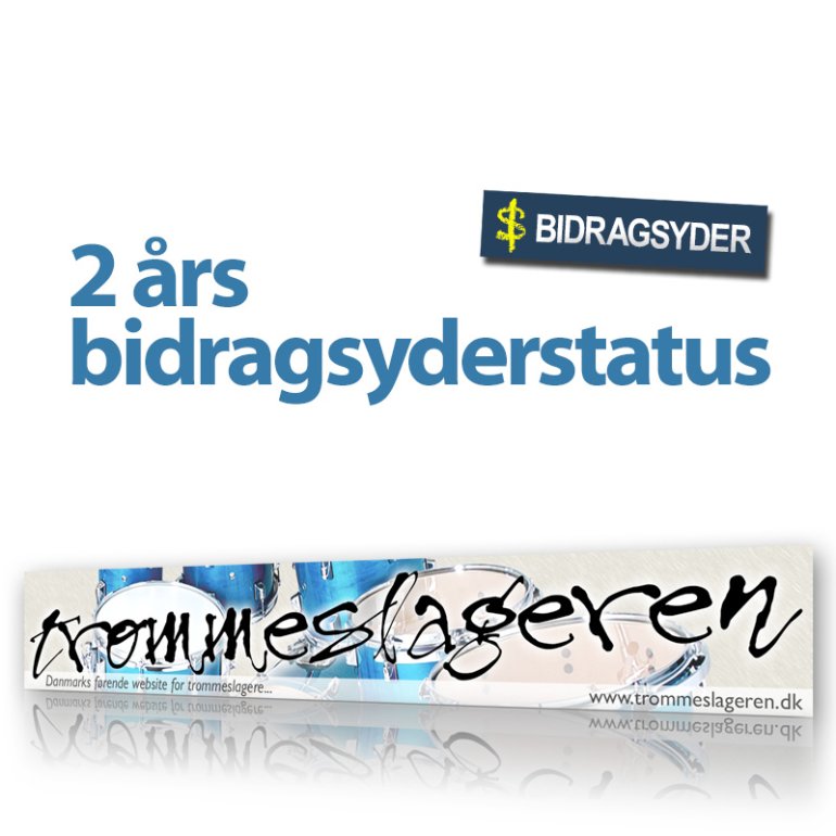 2 års bidragsyderstatus - trommeslageren.dk - køb den på CymbalOne.dk
