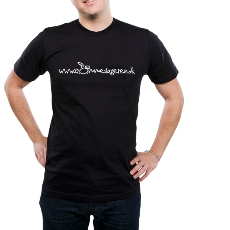 TS T-shirt sort - Trommeslageren.dk - køb den på CymbalOne.dk