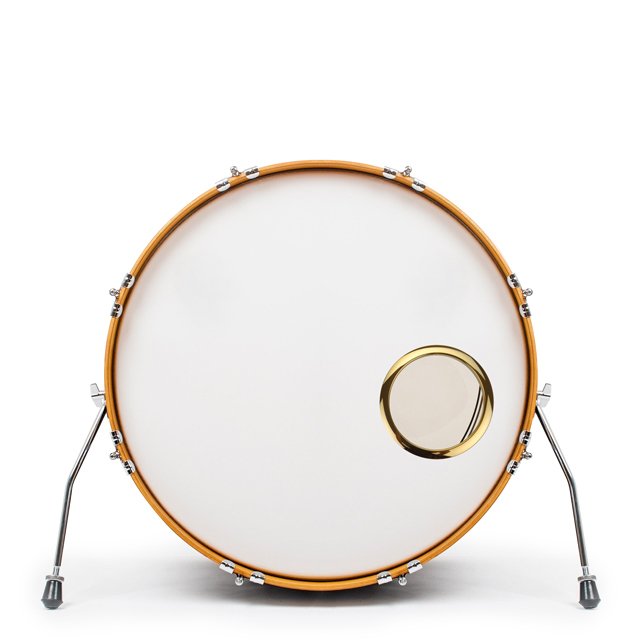 Bass Drum O's 5" messing monteret i et stortrommeskind - CymbalONE