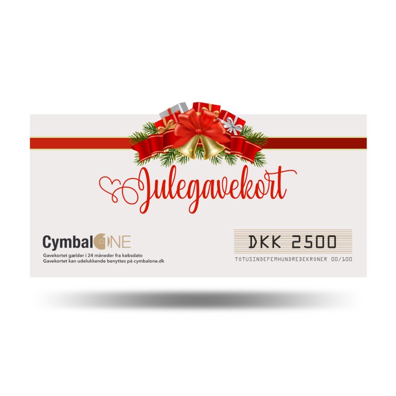 Julegavekort på 2500 DKK til CymbalONE