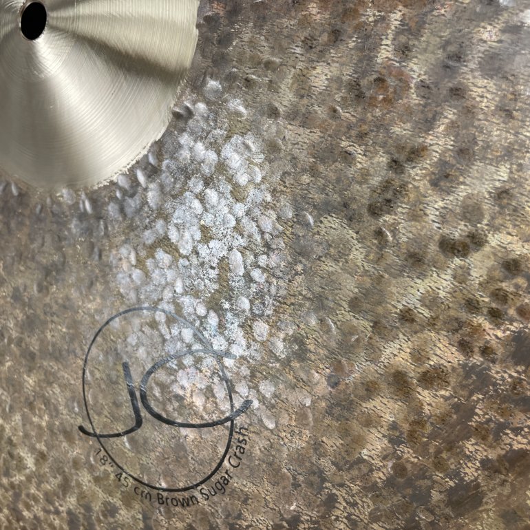 Anatolian JC Series 18" Brown Sugar Crash - close up af JC logo