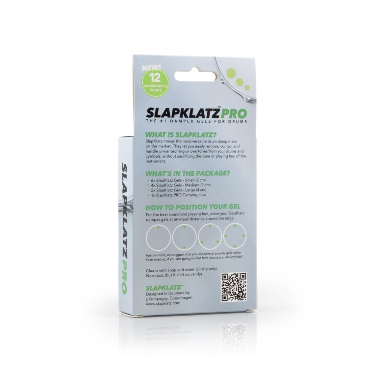 SlapKlat PRO grøn (alien green) - emballagen vist bagfra på hvid baggrund