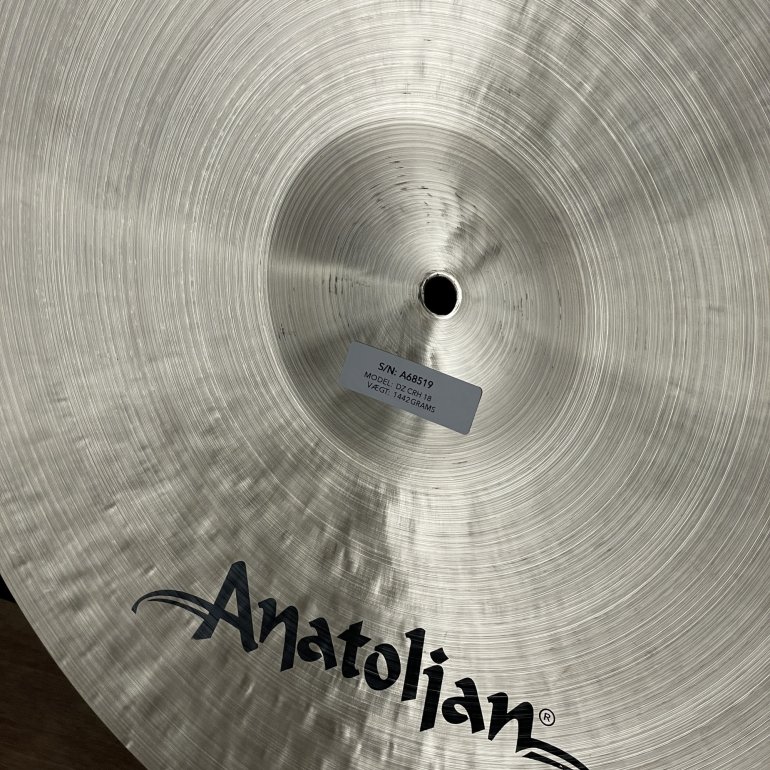 Anatolian Deniz 18" Crash - bagsiden vist med Anatolian logo nederst