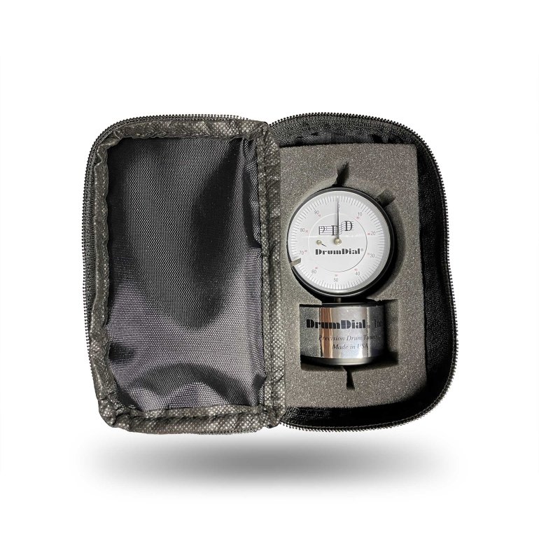 Drum Dial Soft Case - vist åben med drum dial analog indeni