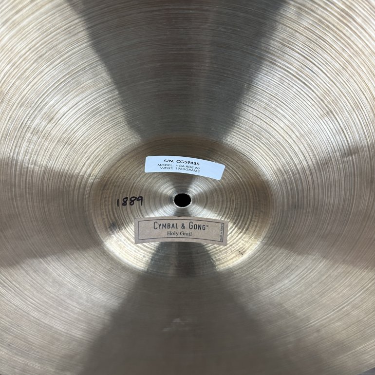 Cymbal & Gong Holy Grail 20" Ride - close up