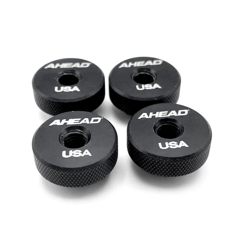 Ahead 8 mm. Speed Nuts (4 pak) - Sort -  4 stk på bord