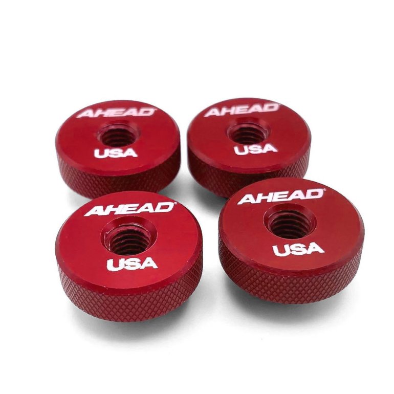 Ahead 8 mm. Speed Nuts (4 pak) - Rød - 4 stk.
