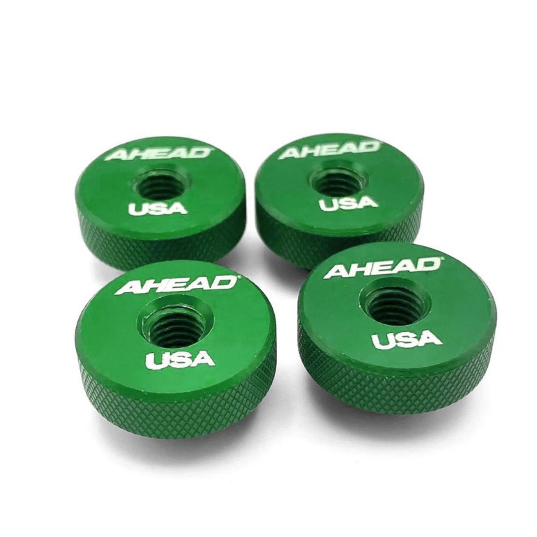 Ahead 8 mm. Speed Nuts (4 pak) - Grøn - 4 stk.