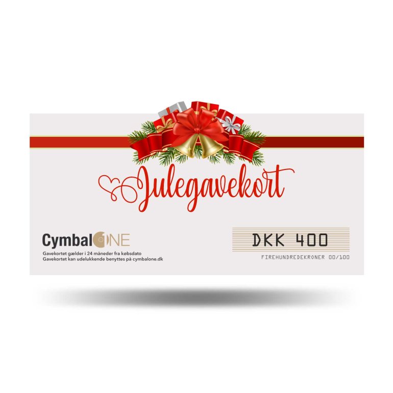 Julegavekort på 400 DKK til CymbalONE