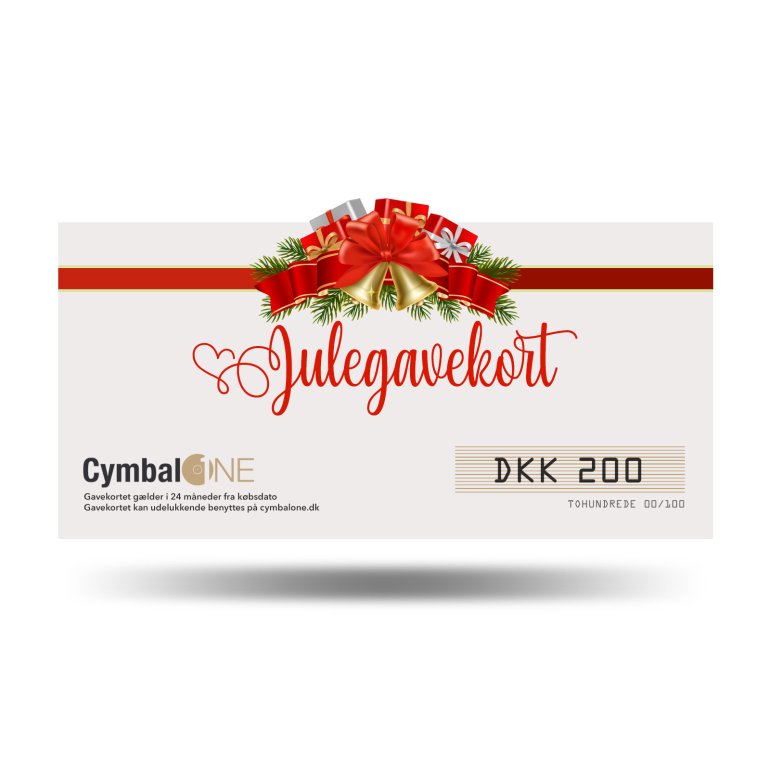 Julegavekort på 200 DKK til CymbalONE