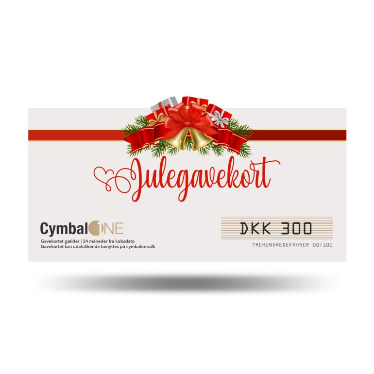 Julegavekort på 300 DKK til CymbalONE