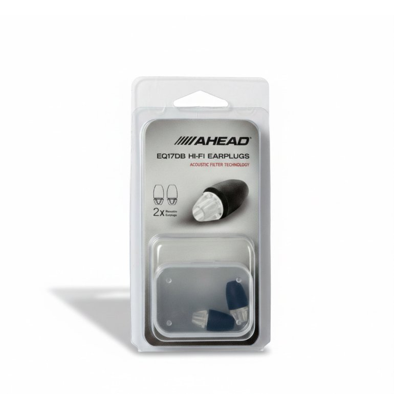 Ahead HiFi ørepropper - afbilledet på hvid baggrund i deres emballage