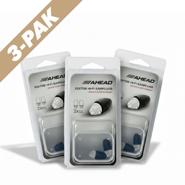 Ahead HiFi ørepropper - afbilledet på hvid baggrund i deres emballage