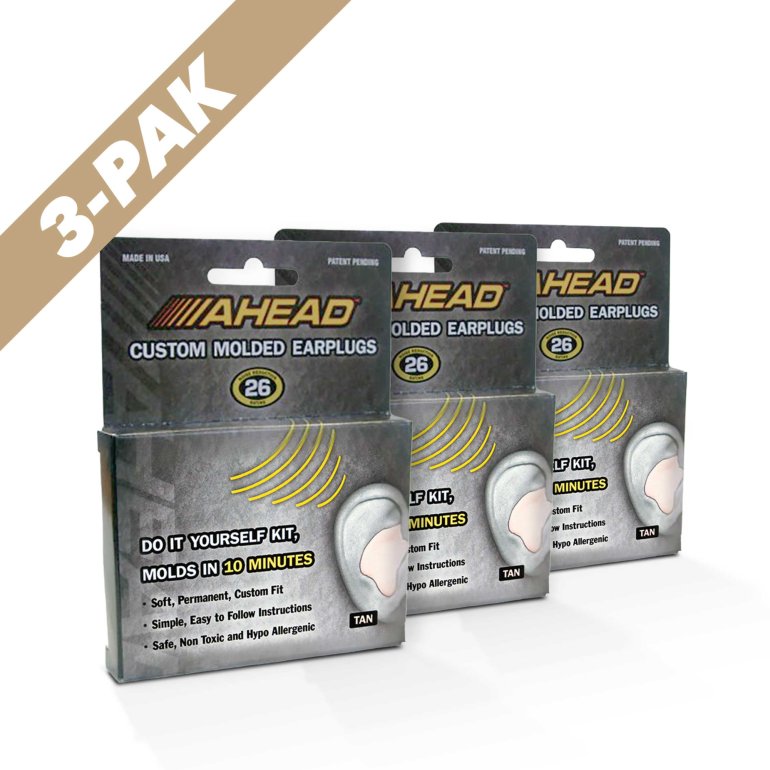 Samlepakke: 3x Ahead "gør-det-selv" ørepropper