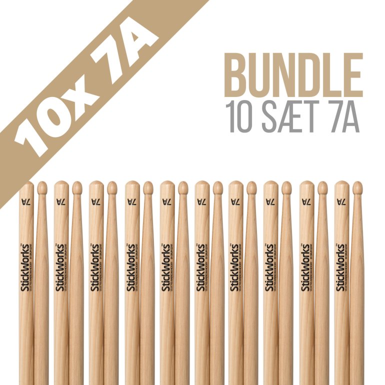 StickWorks 7A trommestikker - 10 sæt bundle