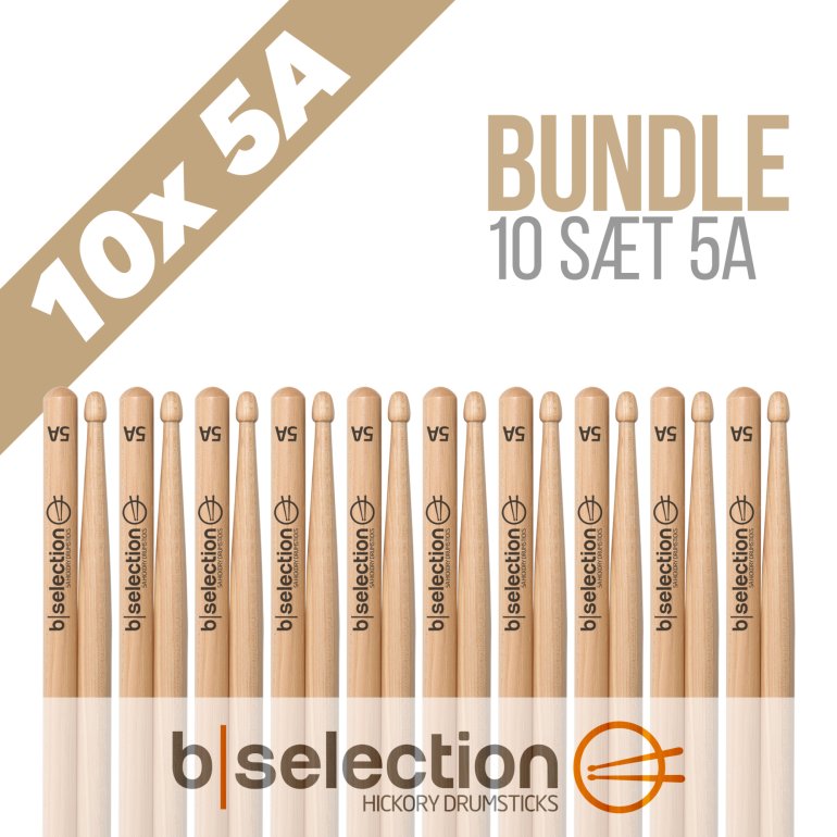 B-Selection 5A trommestikker - 10 sæt bundle