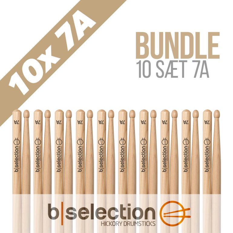 B-Selection 7A trommestikker - 10 sæt bundle
