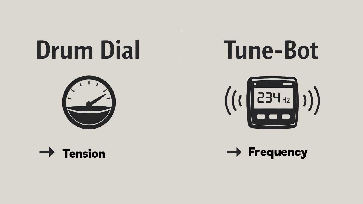 Drum tuner comparison infographic
